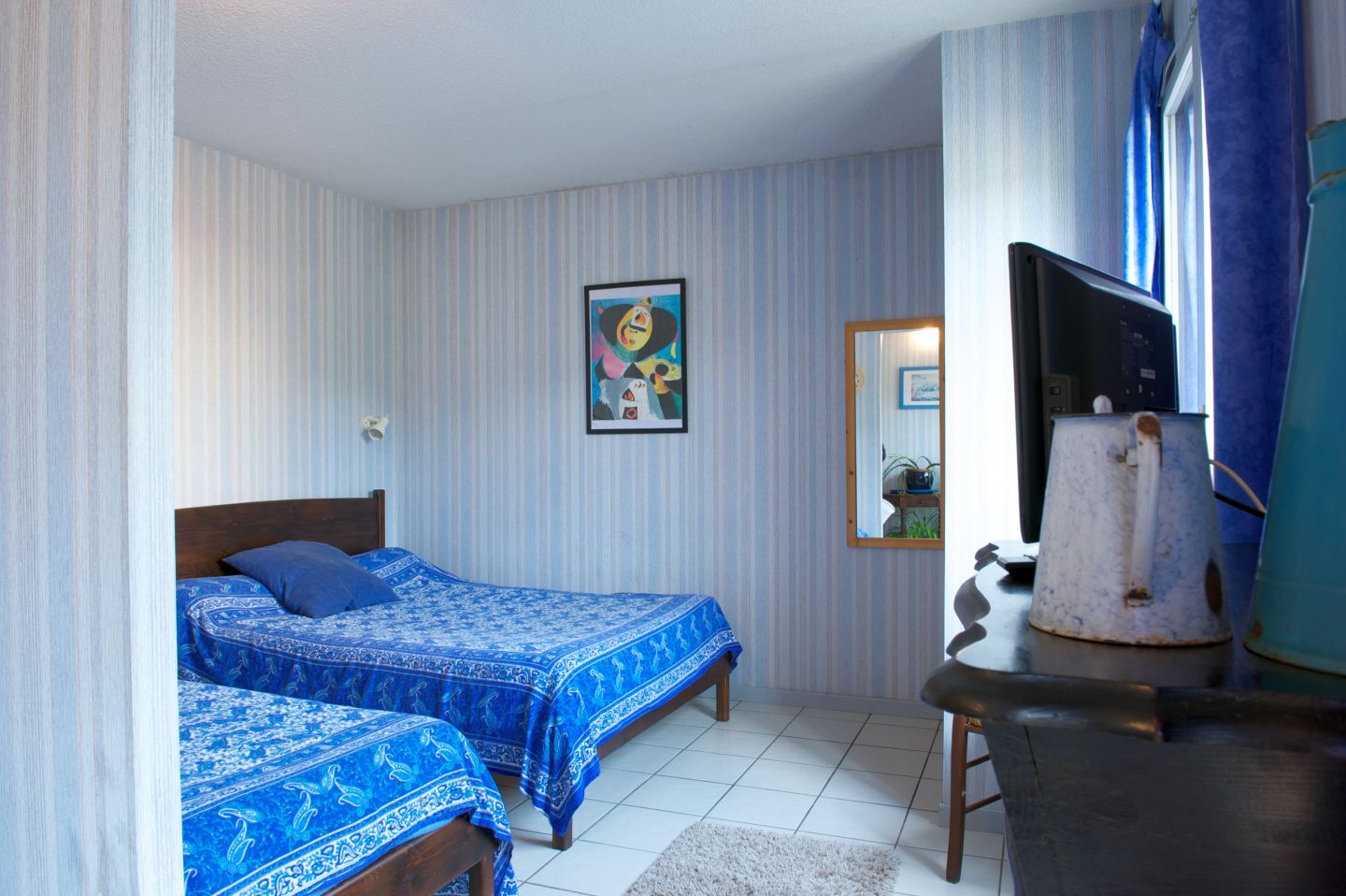 Hôtel Pays Basque 07_Auberge de l'Etable_chambre bleue_Montory 64470 