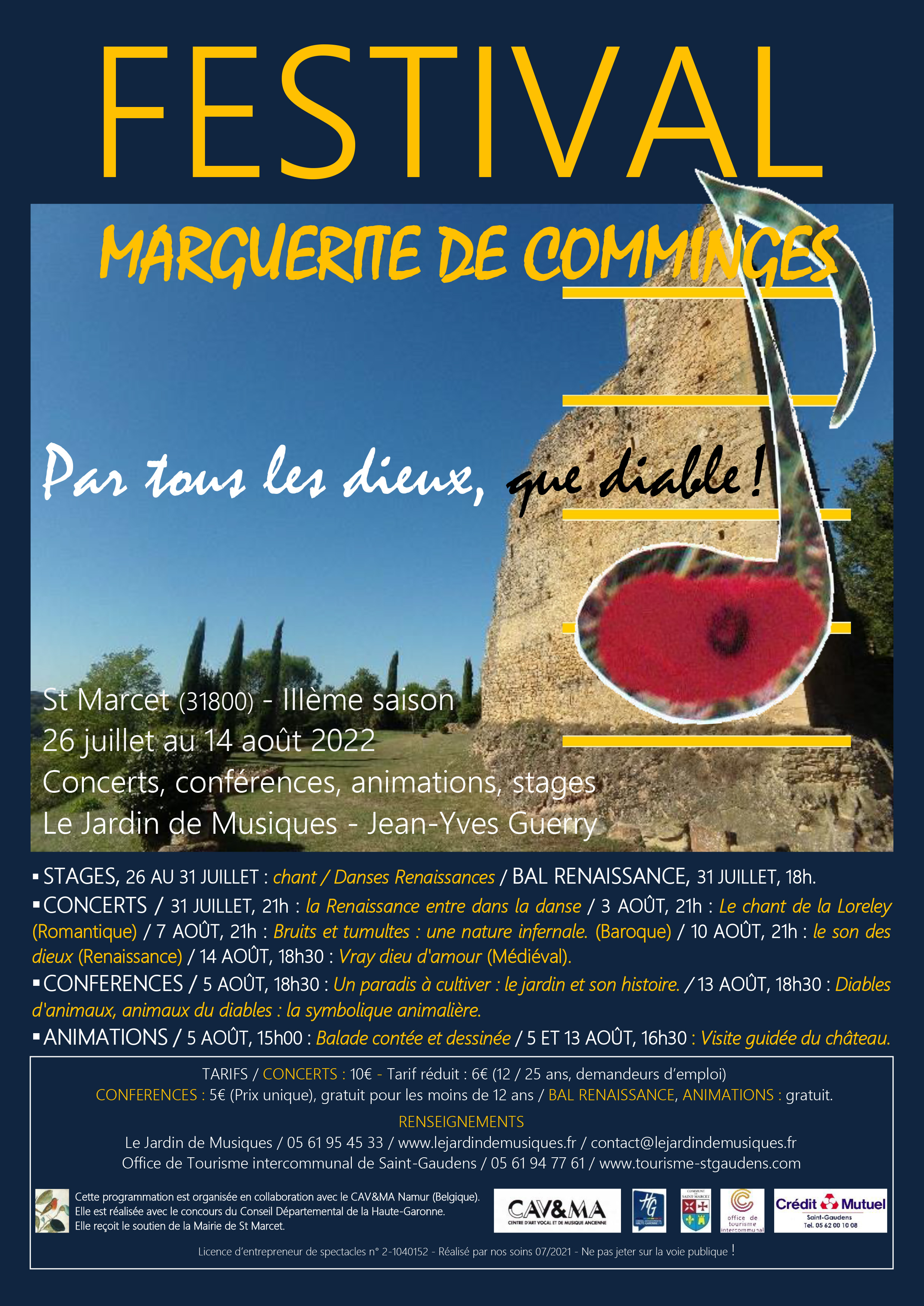 CONCERT 1 FESTIVAL MARGUERITE DE COMMINGES SAINTMARCET Les Pyrenées