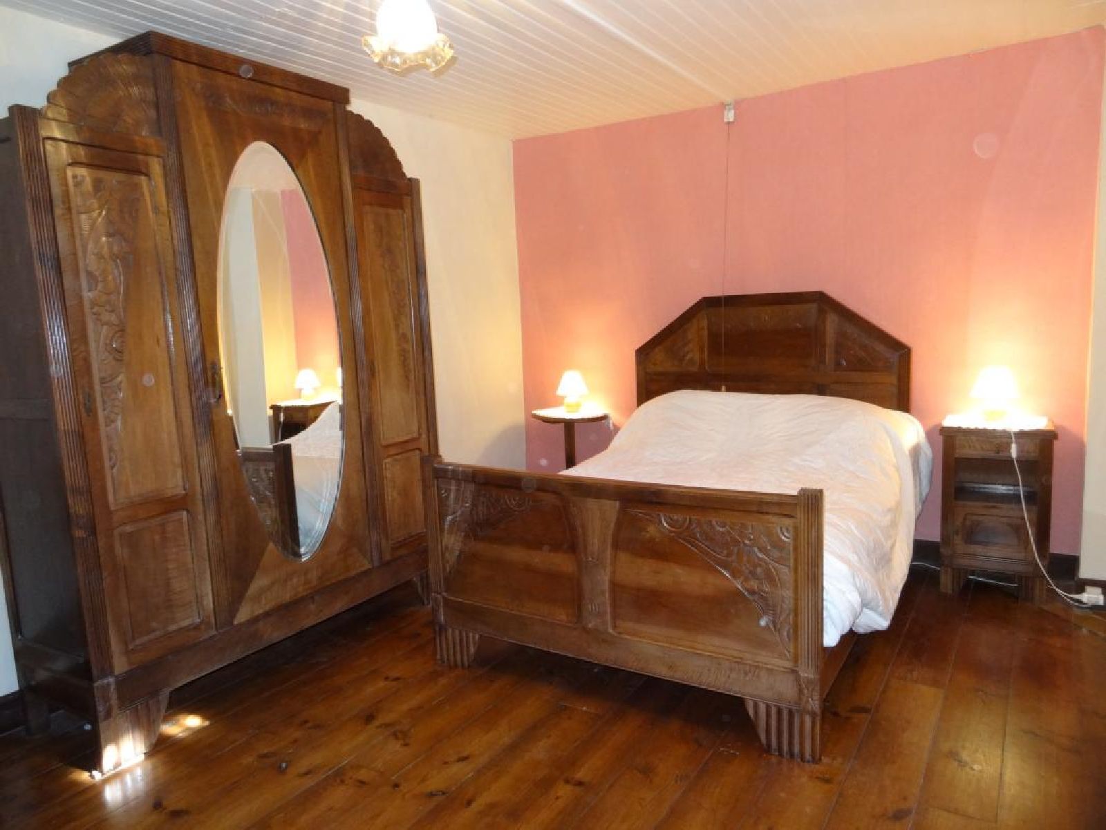 Appartement Idiart chambre lit double bois - Lasse 